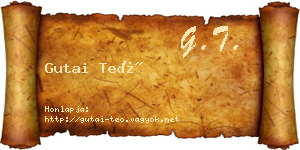 Gutai Teó névjegykártya